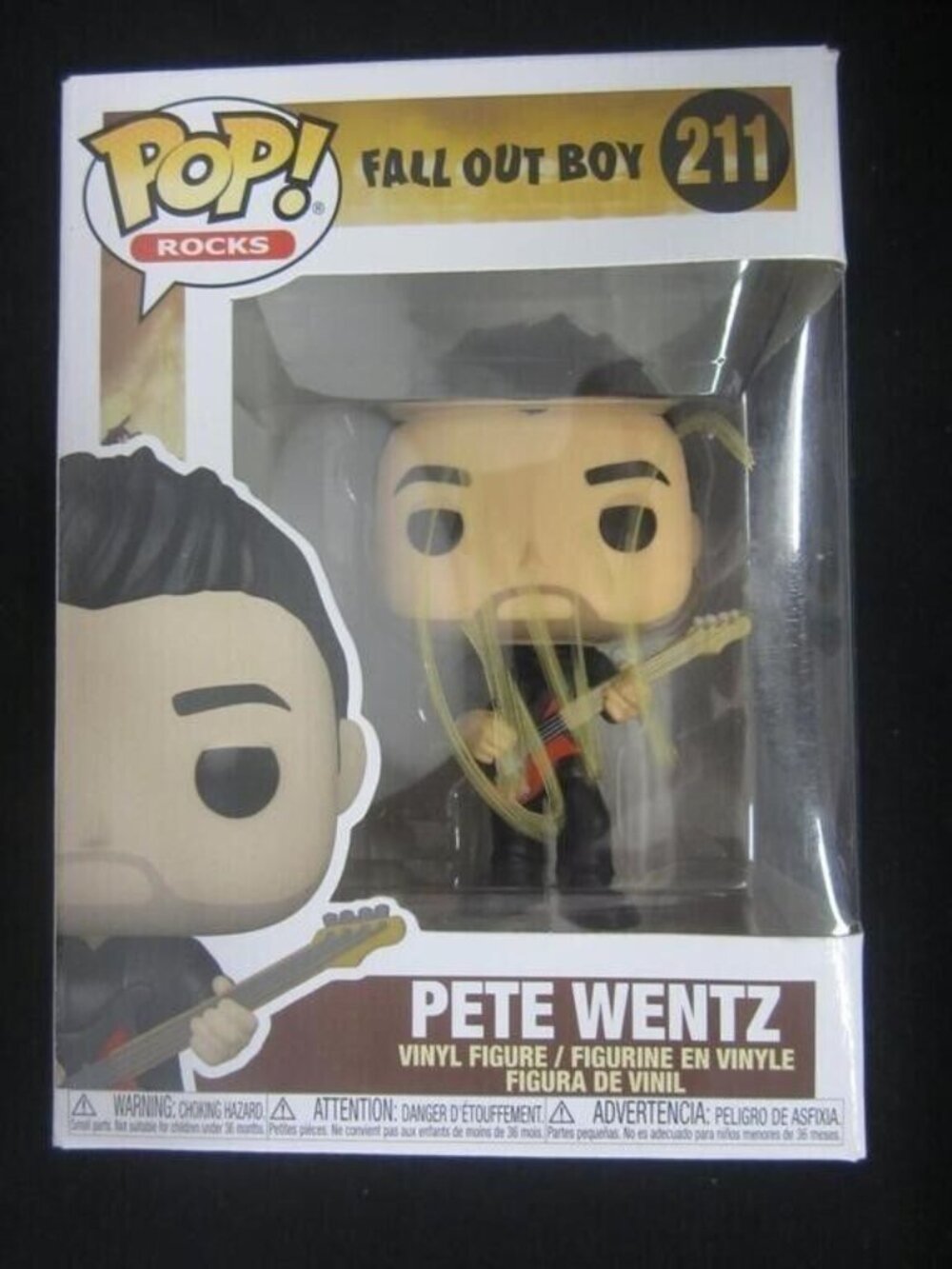 Pete Wentz signed Funko Pop! Rocks Fall Out Boy Pete Wentz #211 w/COA